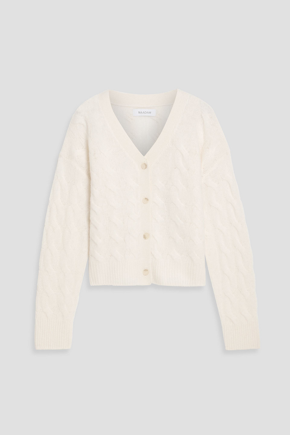 Naadam Cable-knit Cashmere Cardigan In Sand