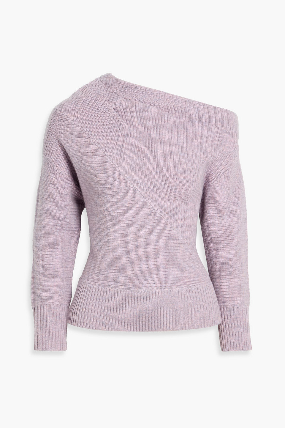 Naadam Off-the-shoulder Wool And Cashmere Blend Sweater In Purple