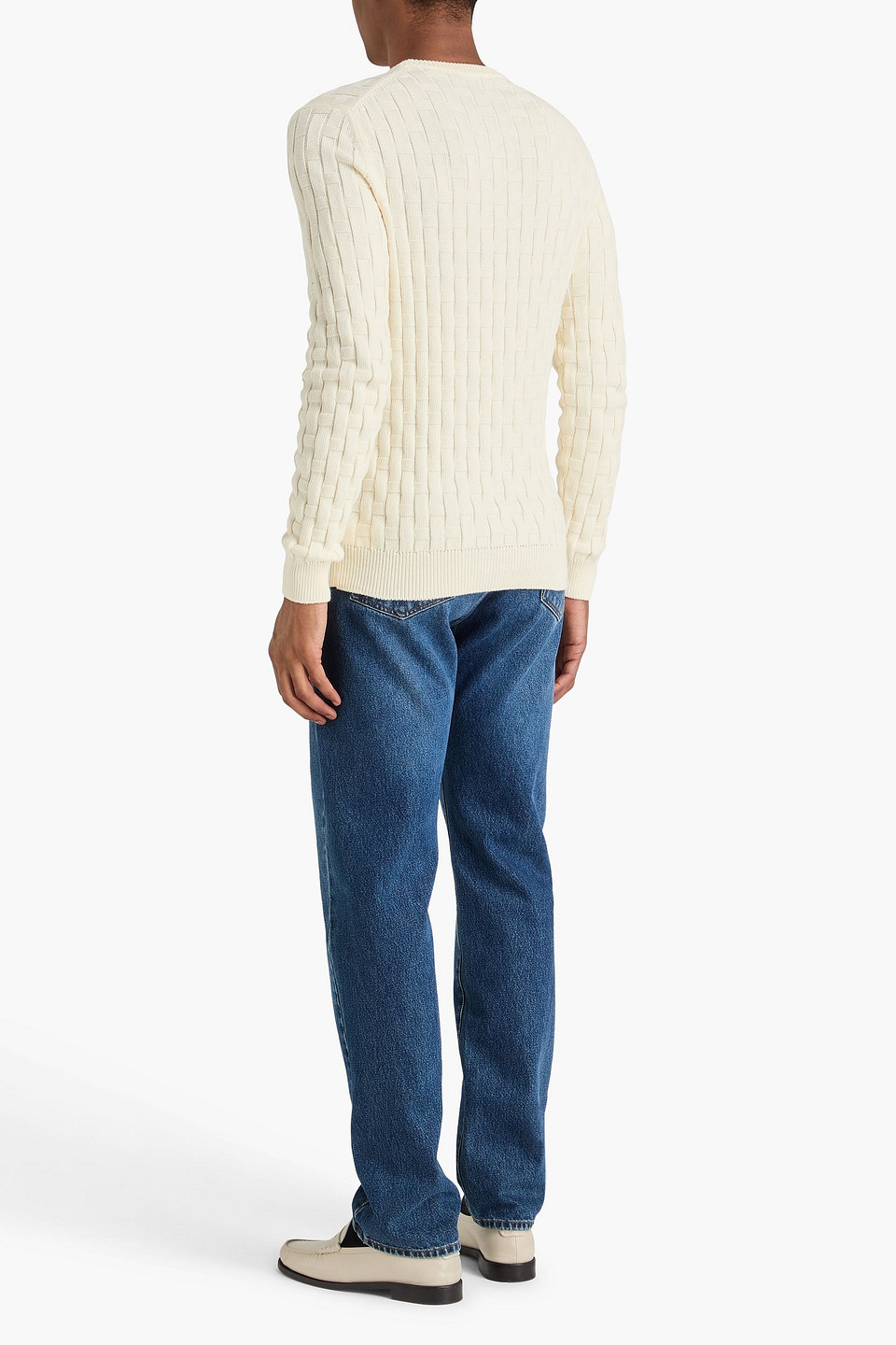  Slowear - Pullover Aus Strukturiertem Strick Aus Baumwolle - Weiß - It 46 