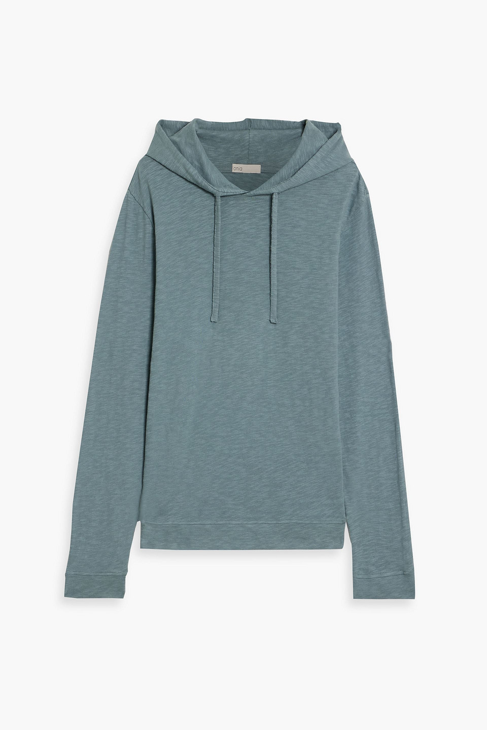 onia - slub cotton-jersey hoodie - blue - s