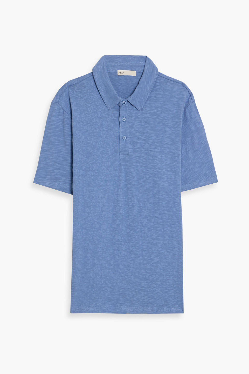 onia - slub cotton-jersey polo shirt - blue - s
