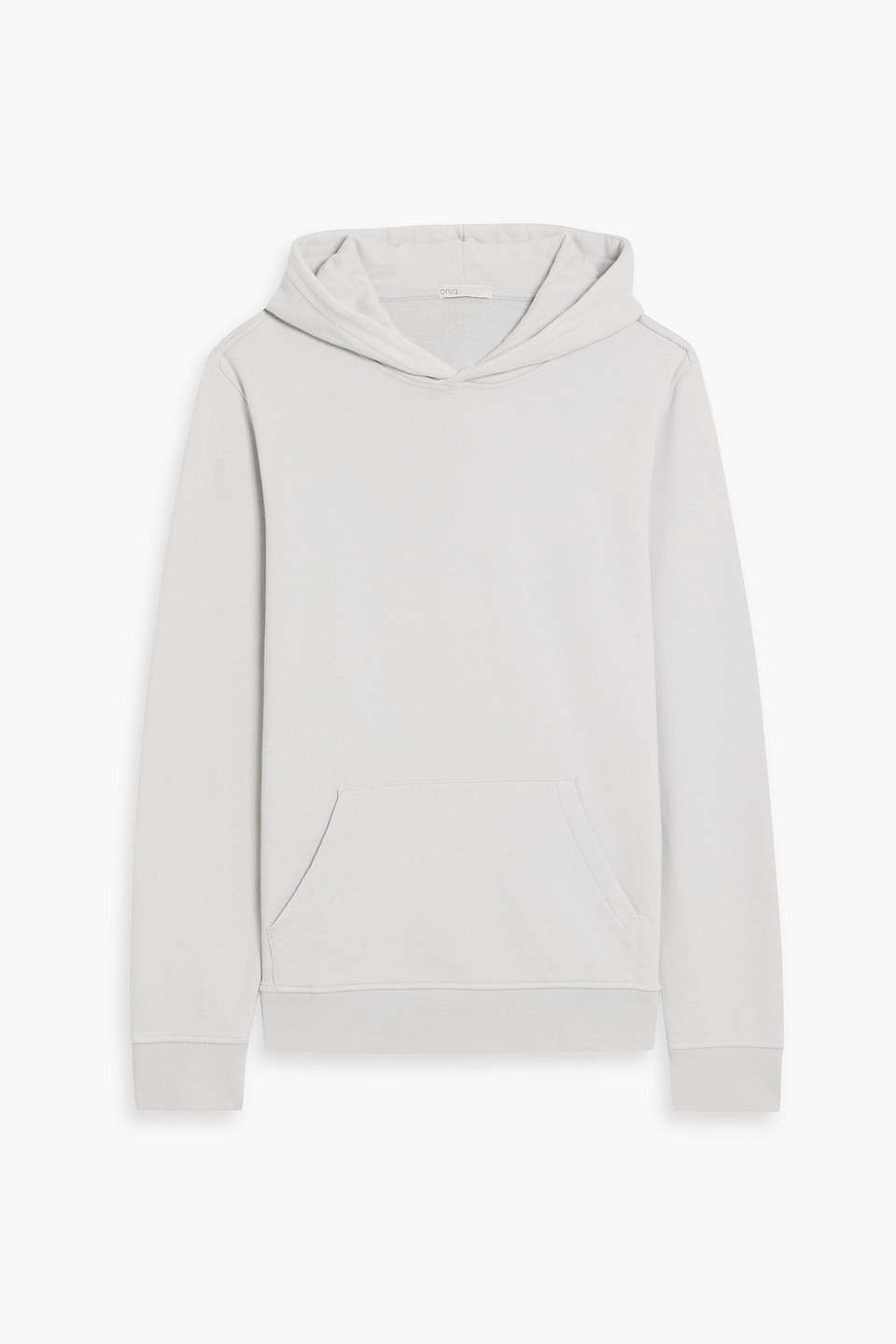 onia - french cotton-blend terry hoodie - gray - m
