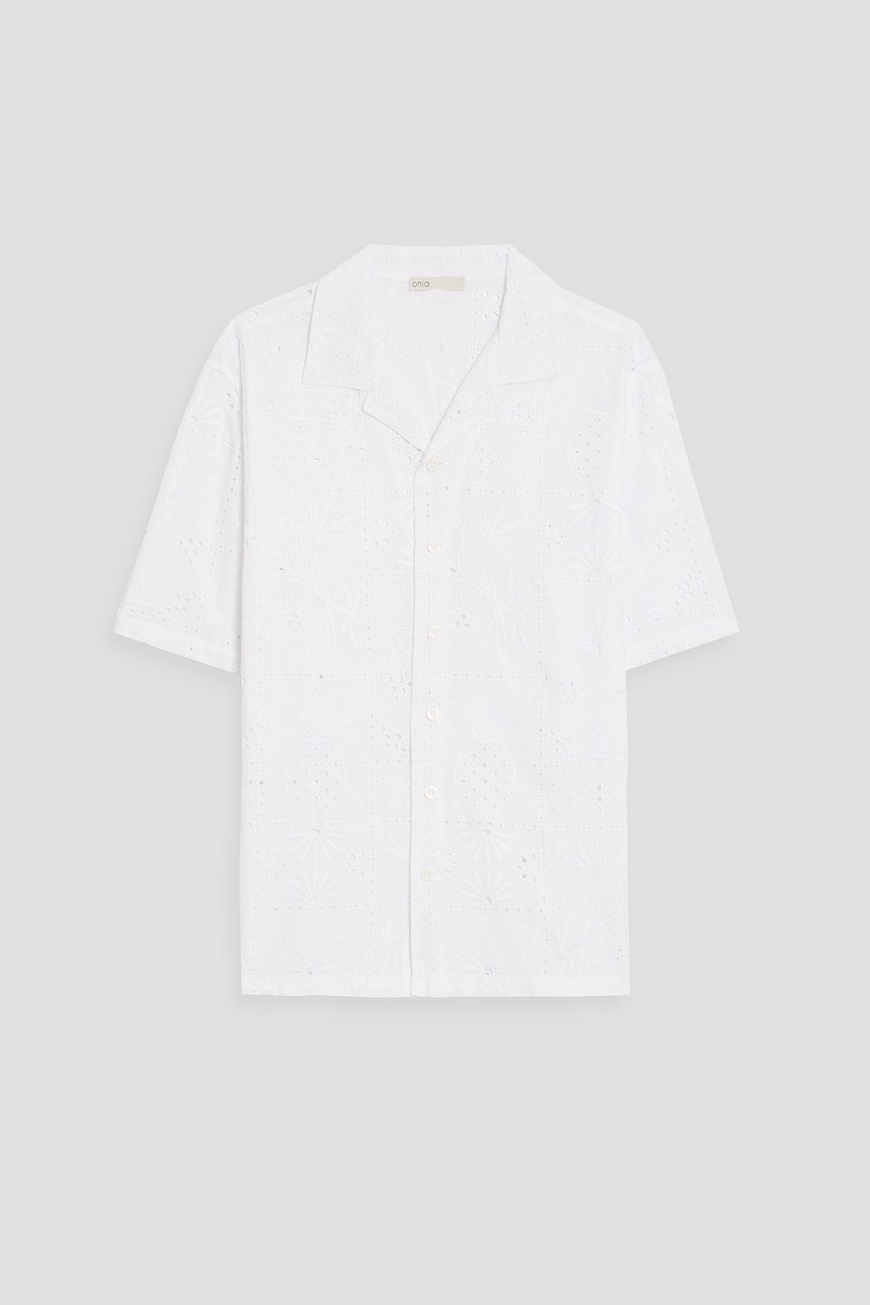 onia - broderie anglaise shirt - white - s