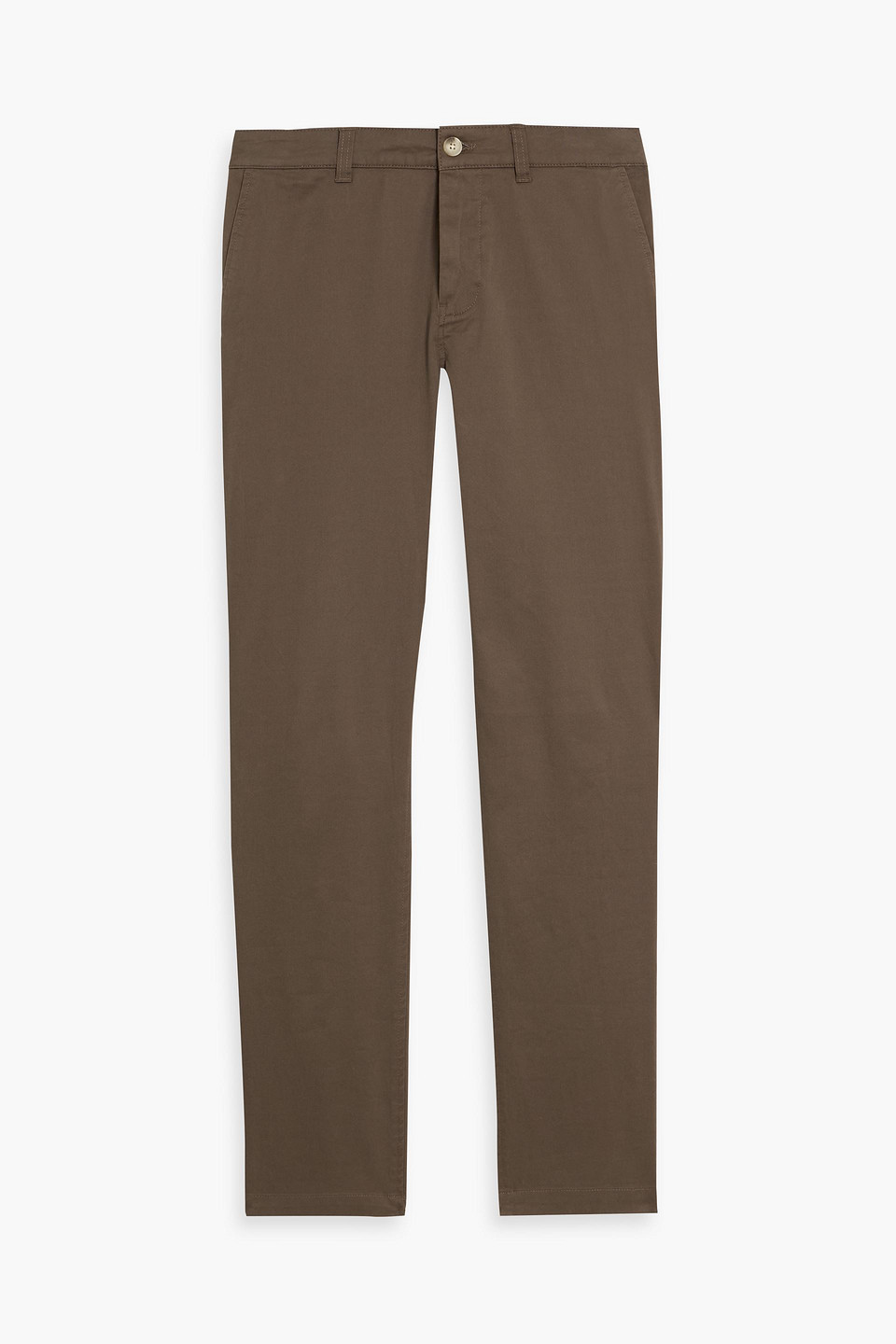 onia - cotton-blend twill chinos - brown - 32