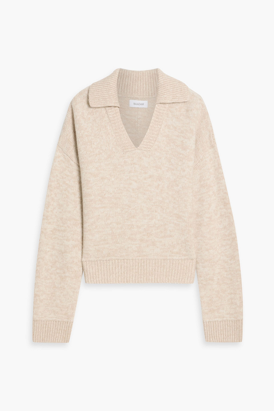 Naadam Cashmere Polo Sweater In Nude