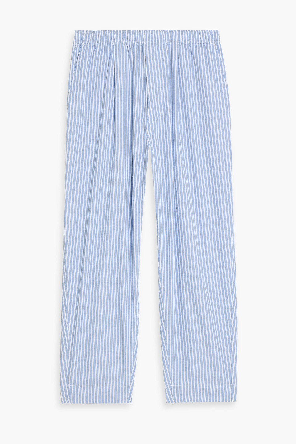 Nanamica Striped Cotton-blend Oxford Pants In Brown