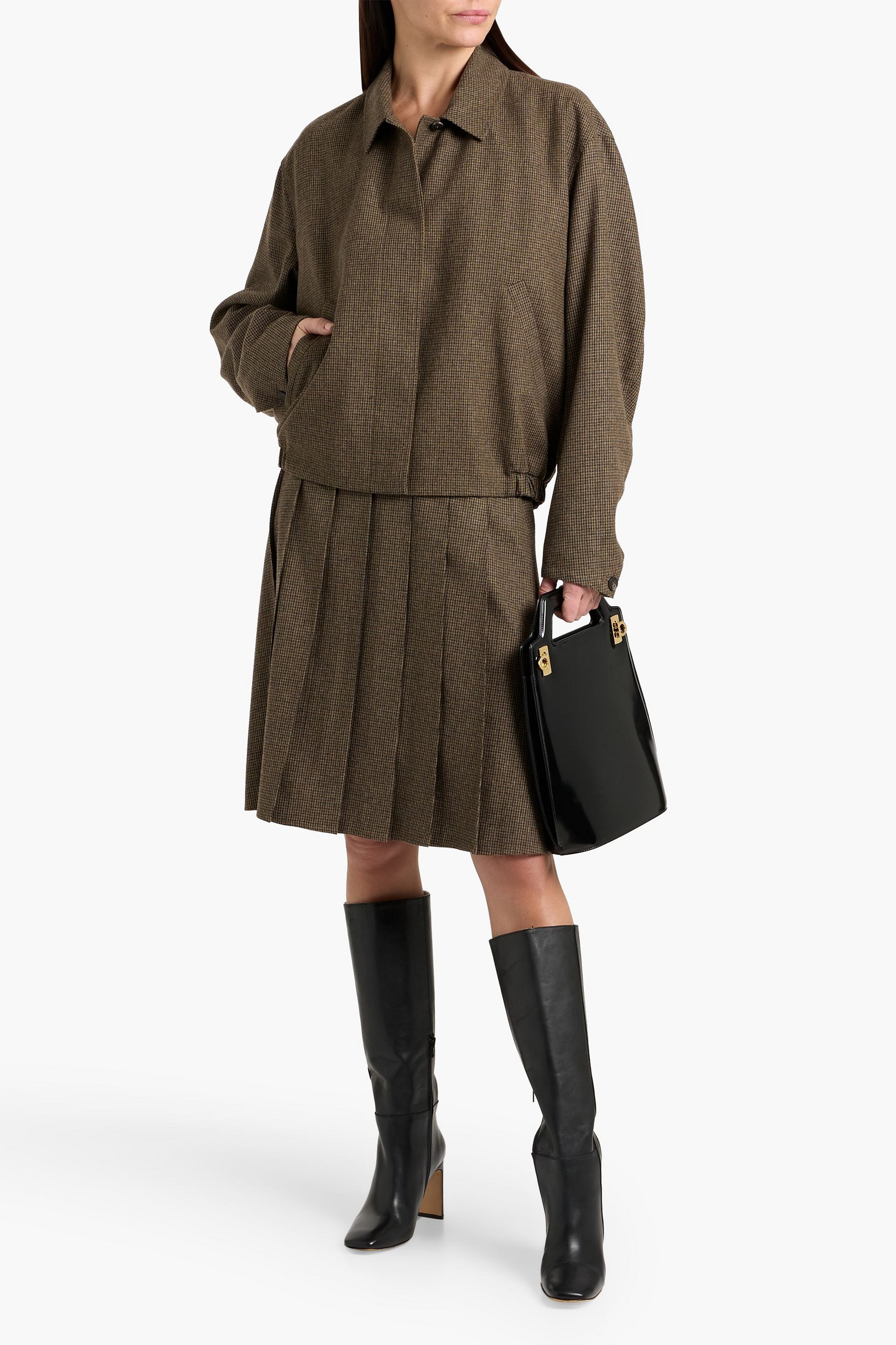LE 17 SEPTEMBRE - Houndstooth wool-blend jacket | Plush