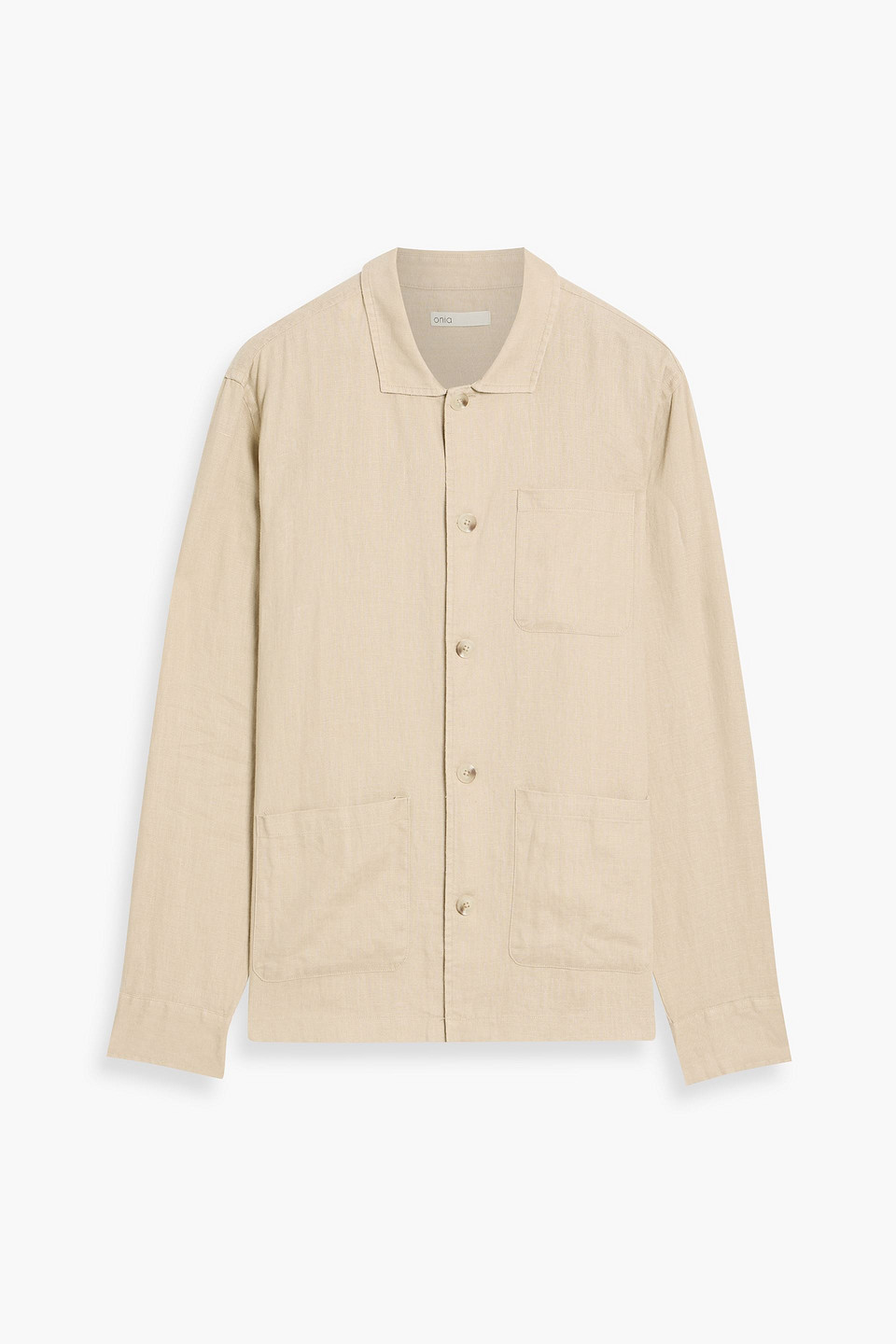onia - linen overshirt - neutral - l