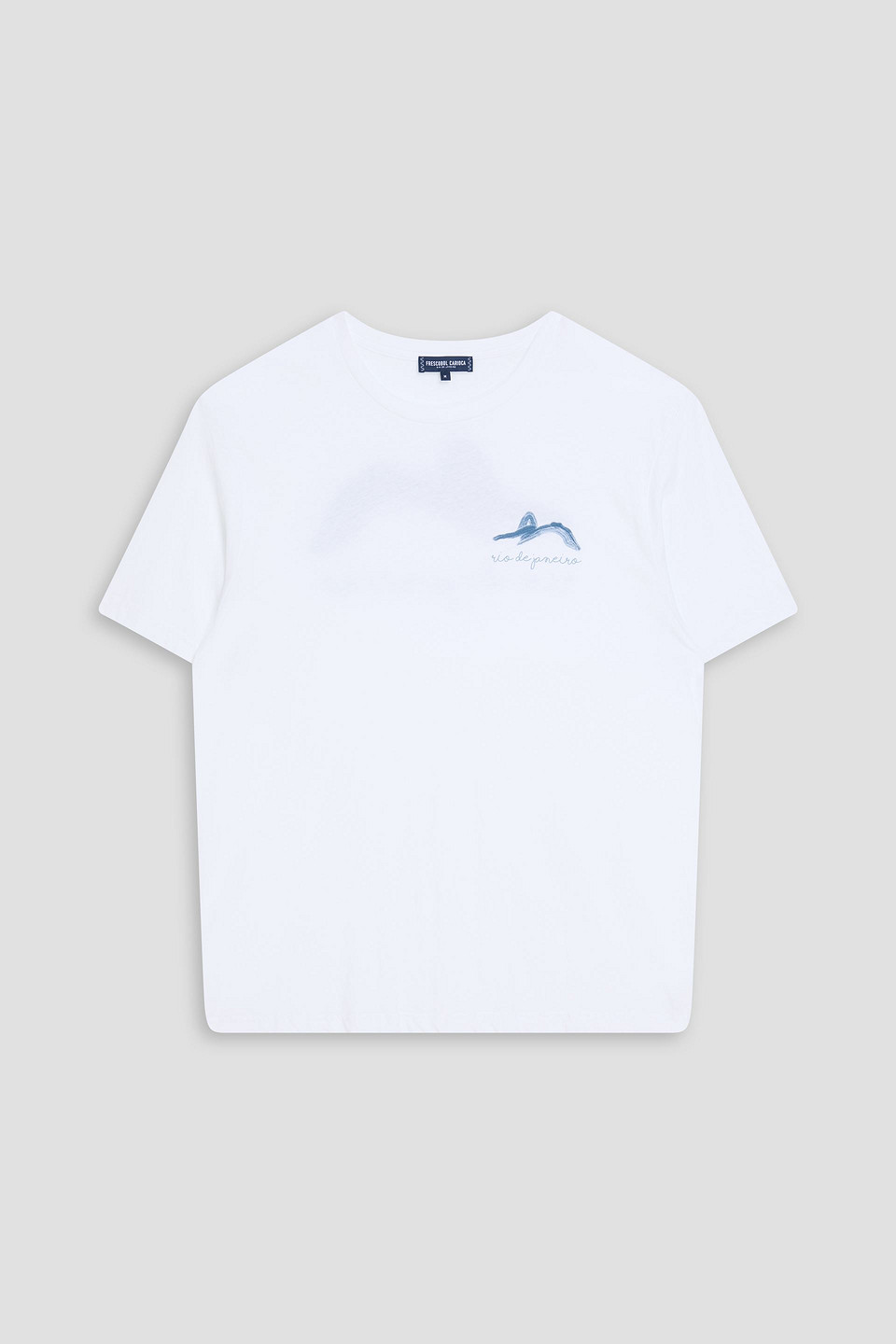 frescobol carioca - dinis printed linen and cotton-blend jersey t-shirt - white - s
