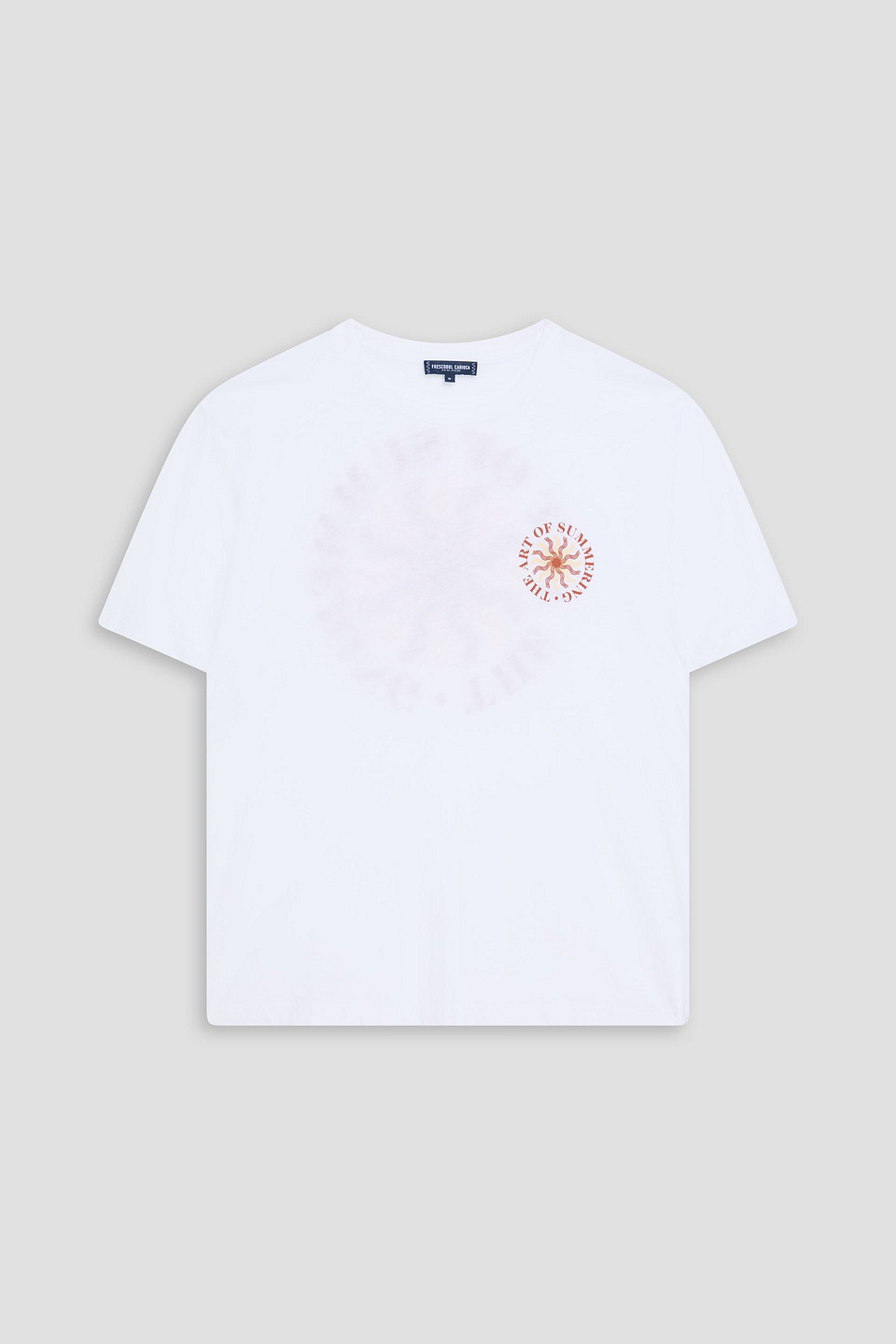 frescobol carioca - dinis printed linen and cotton-blend jersey t-shirt - white - m