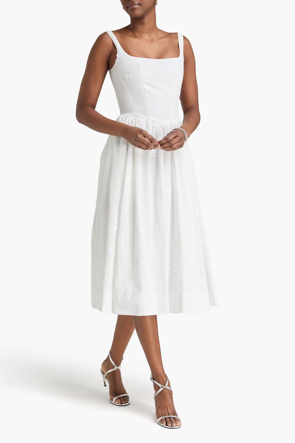 maje white midi dress Maje Knit Maxi Dress With Gold Marine Charms