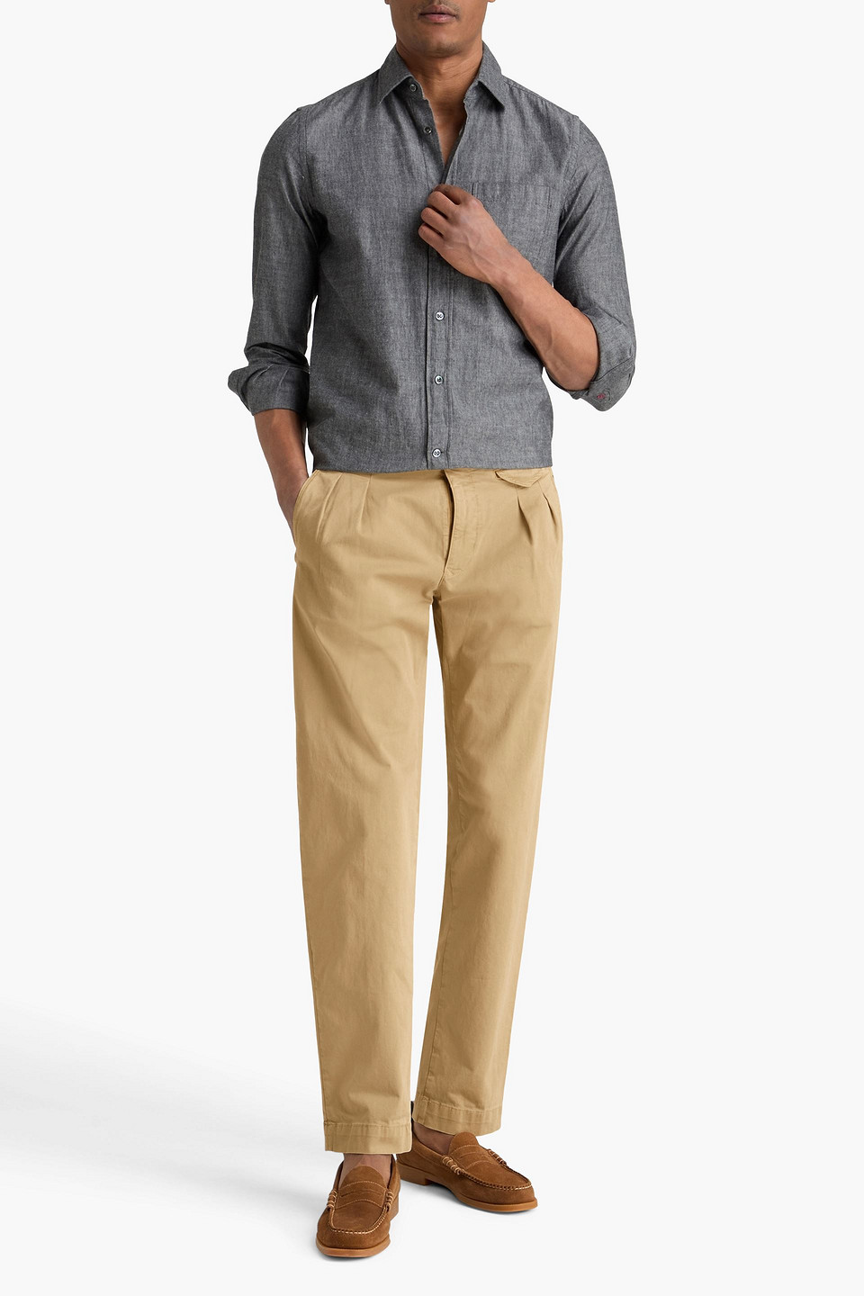  Slowear - Pleated Cotton-blend Twill Pants - Neutral - 32 