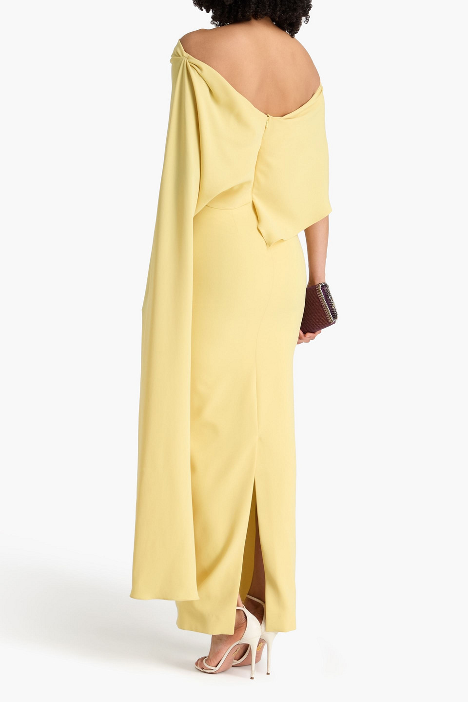  Marmar Halim - Drapiertes Maxikleid Aus Crêpe - Gelb - Fr 36 