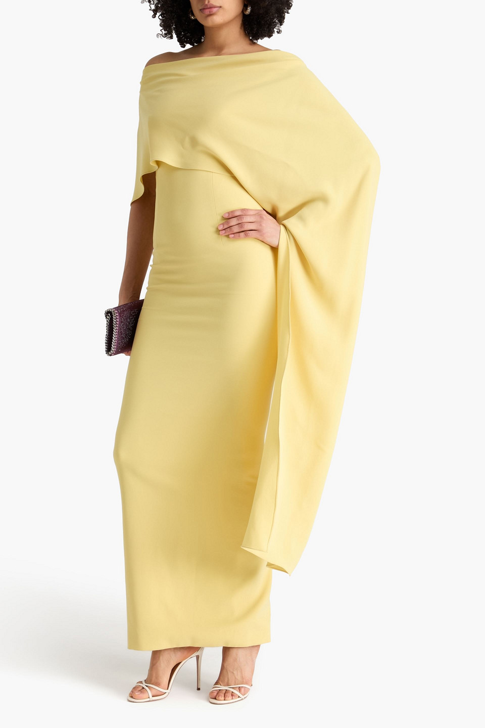  Marmar Halim - Drapiertes Maxikleid Aus Crêpe - Gelb - Fr 36 