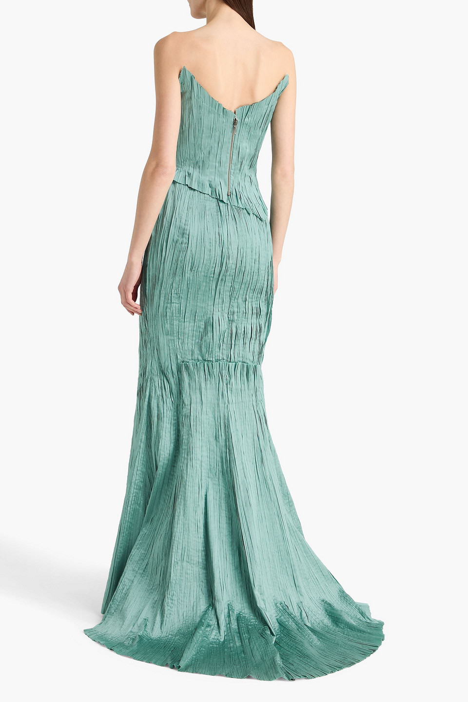  Marmar Halim - Plissé-taffeta Maxi Skirt - Green - Fr 36 