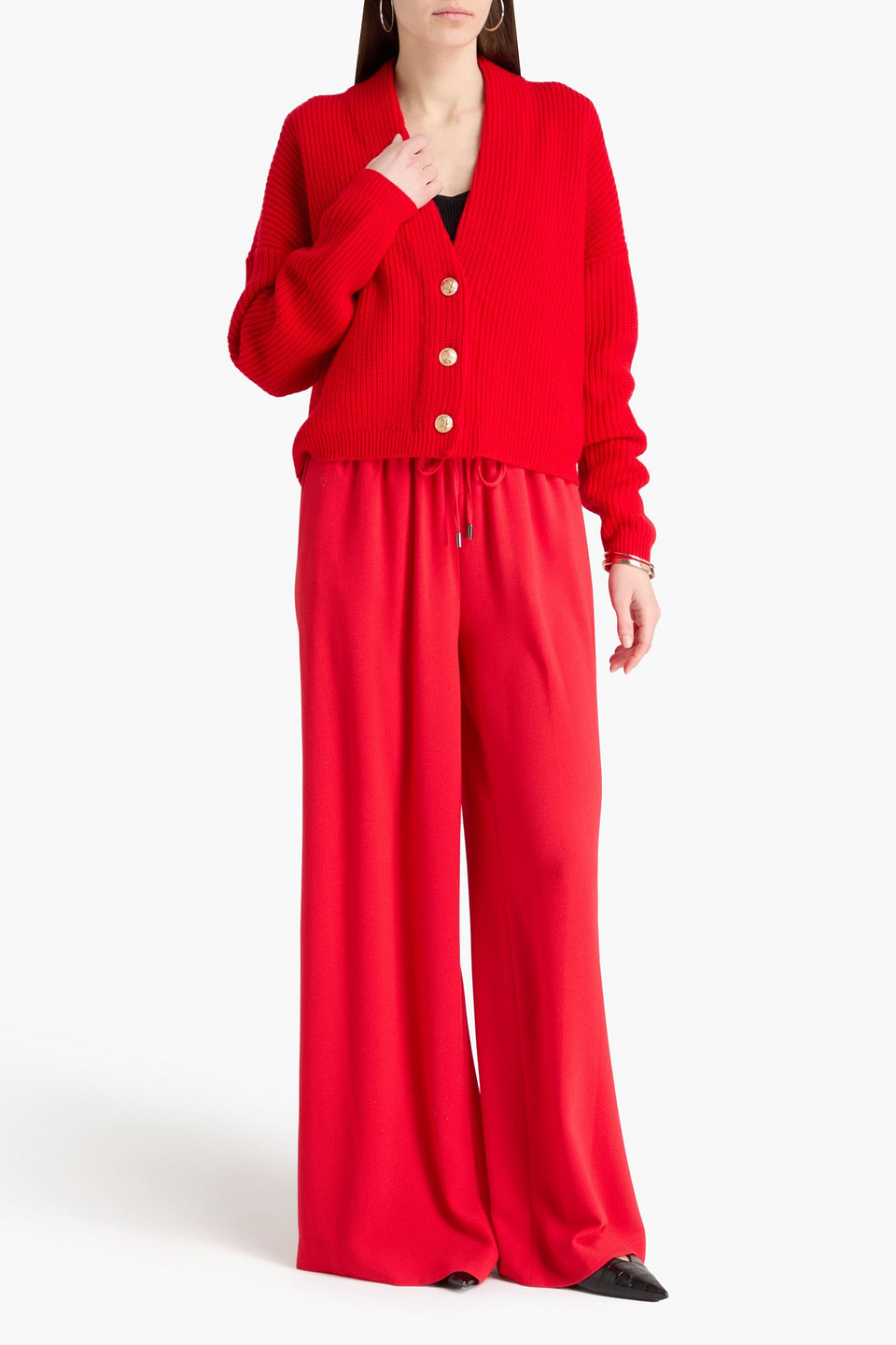  Alice Olivia - Cardigan Aus Einer Gerippten Wollmischung - Rot - Xs 