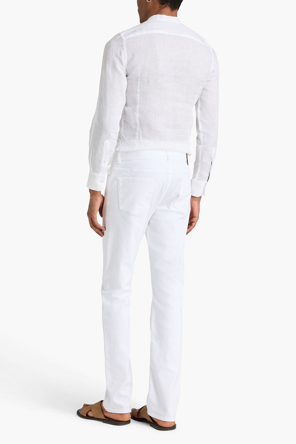  Canali - Jeans Mit Schmalem Bein Aus Denim - Weiß - It 56 