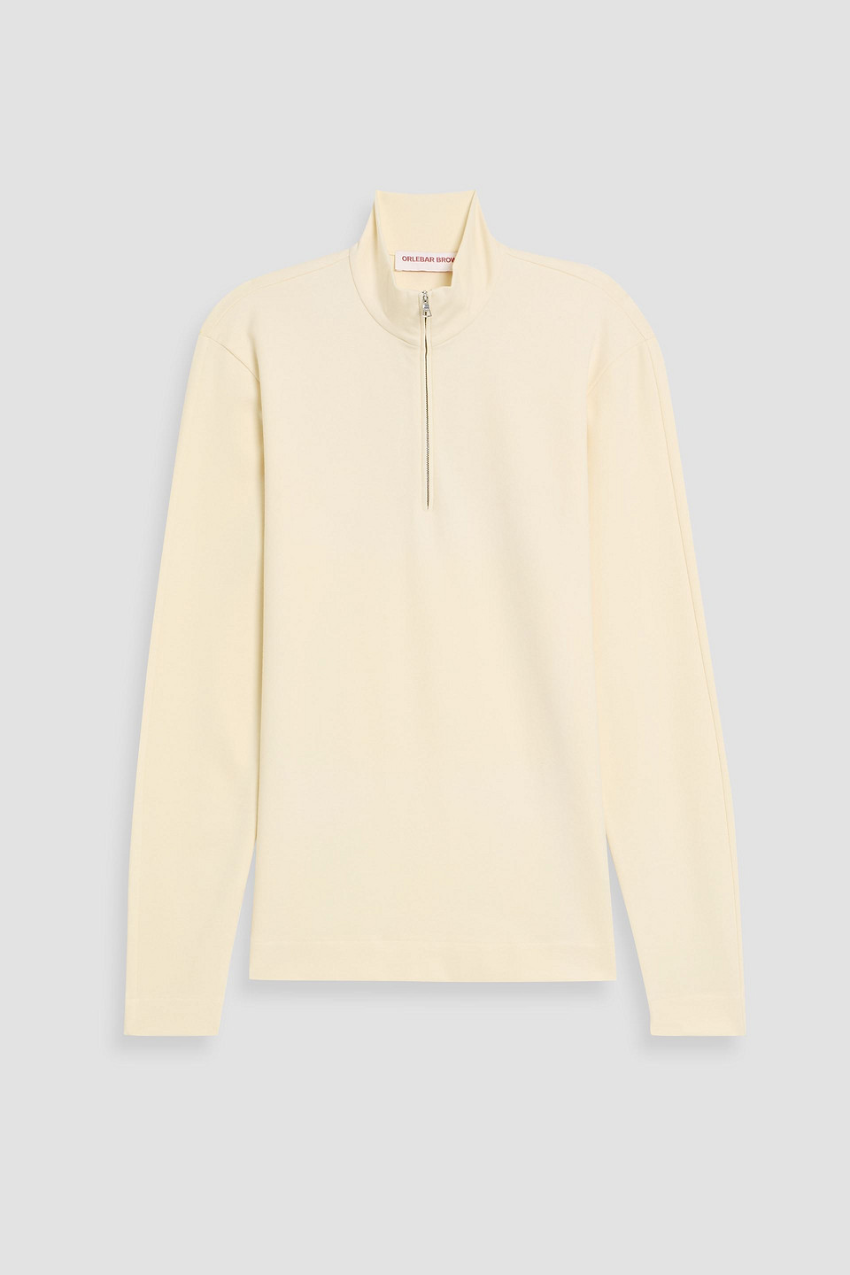 Orlebar Brown Neilson Jersey Half-zip Sweatshirt In Neutral