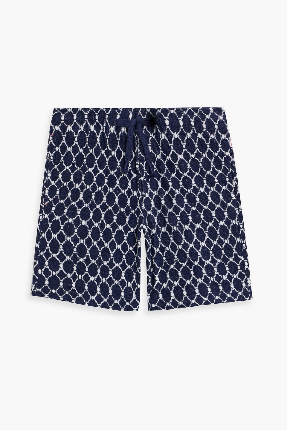 orlebar brown - trevone cotton-blend terry-jacquard shorts - blue - s