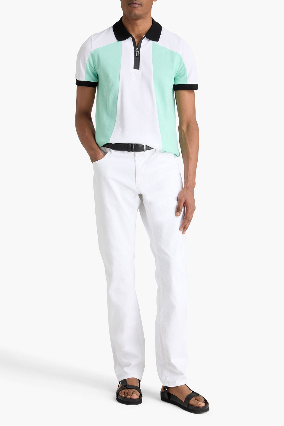  Canali - Karottenjeans Aus Denim - Weiß - It 56 