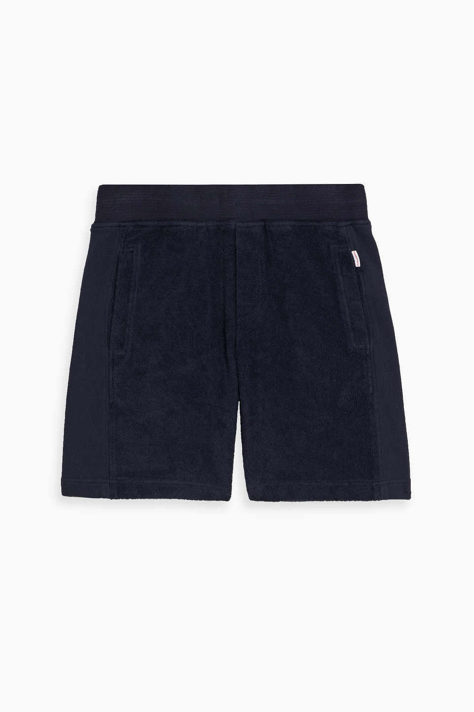 orlebar brown - afador cotton-terry shorts - blue - l
