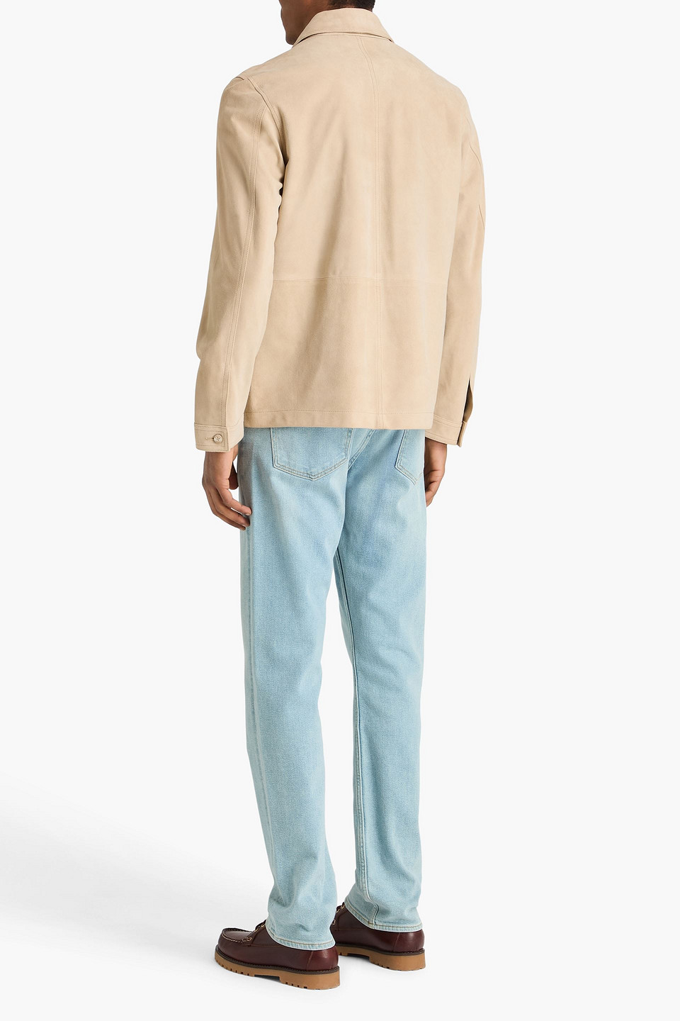  Frescobol Carioca - Overshirt „ravi“ Aus Veloursleder - Neutral - S 