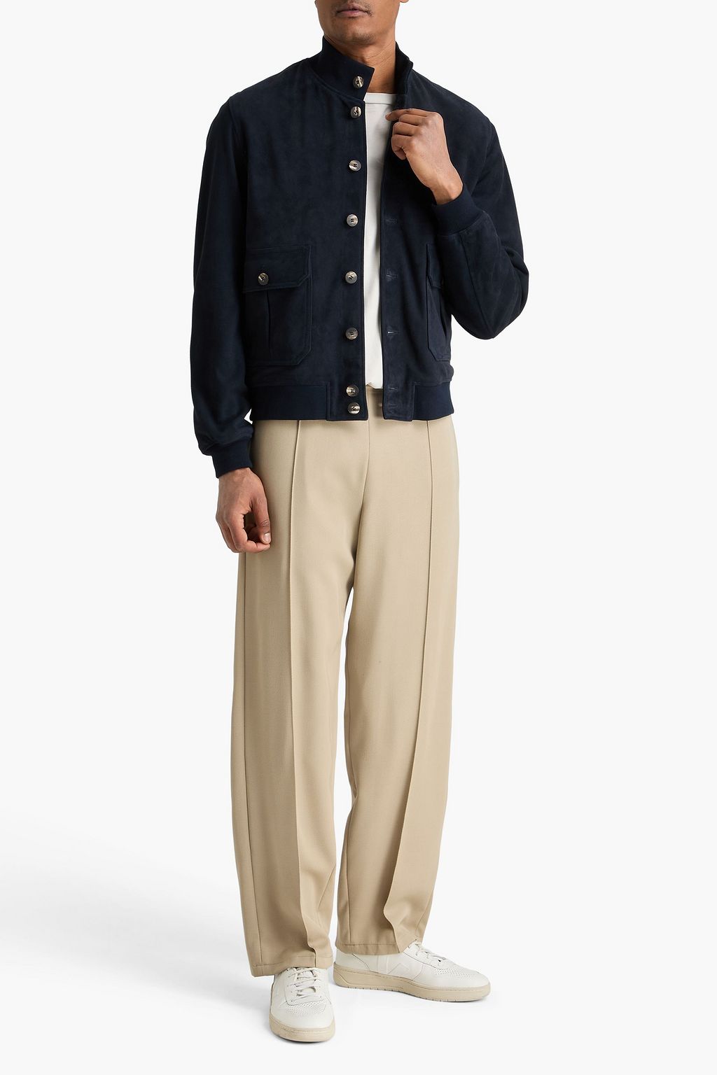 FRESCOBOL CARIOCA Vicente suede bomber jacket | THE OUTNET