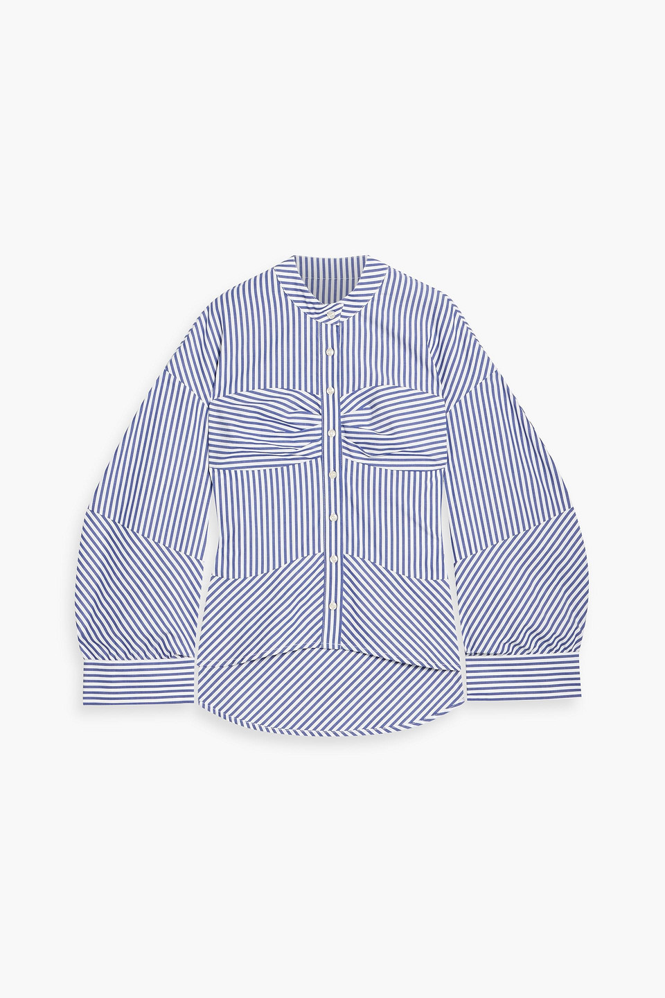 Kika Vargas Rigoberta Striped Cotton-poplin Shirt In Blue