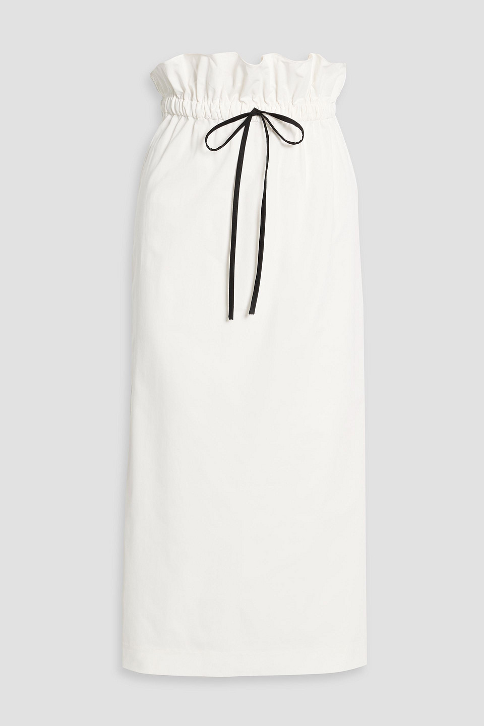 Kika Vargas Naomi Twill Midi Skirt In White