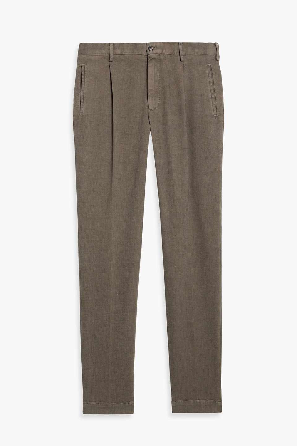 slowear - incotex pleated cotton-blend twill pants - neutral - it 46
