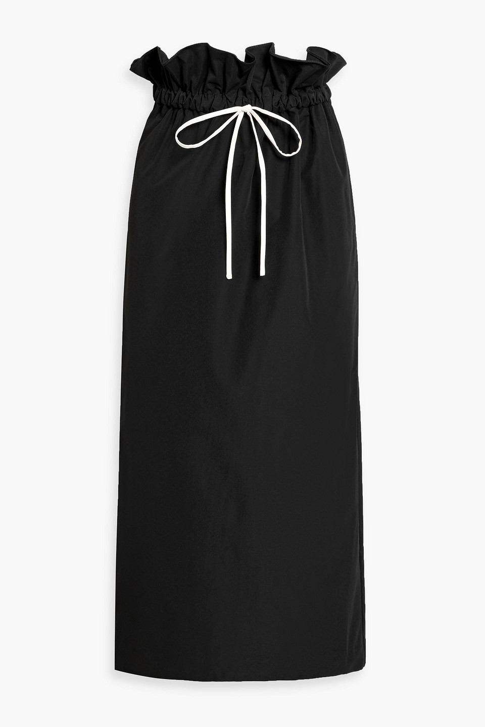 Kika Vargas Naomi Twill Midi Skirt In Black