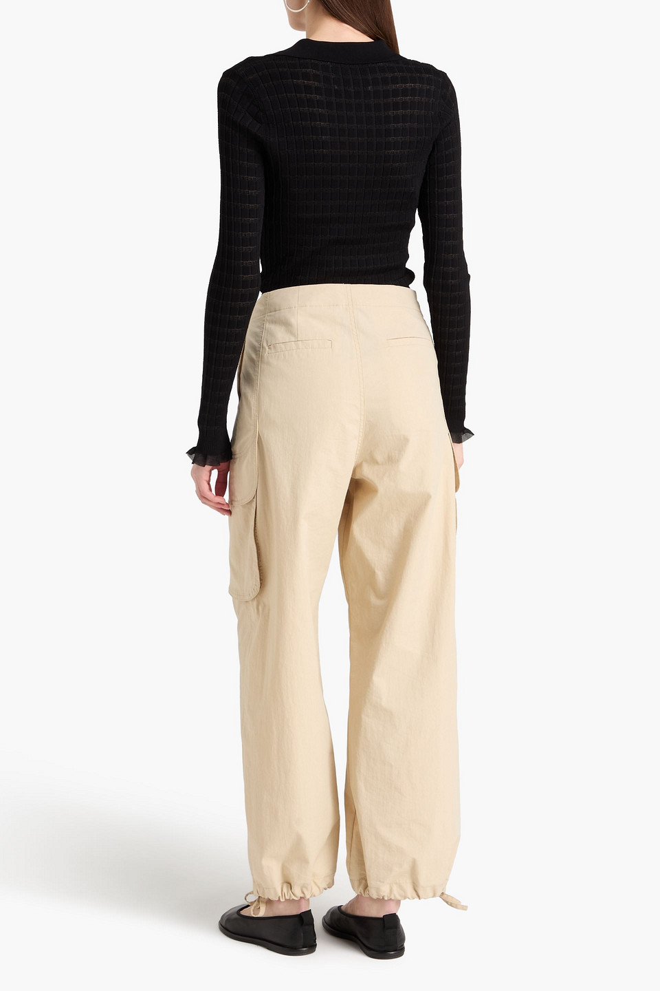  3.1 Phillip Lim - Pullover Aus Rippstrick Mit Polokragen - Schwarz - Xs 