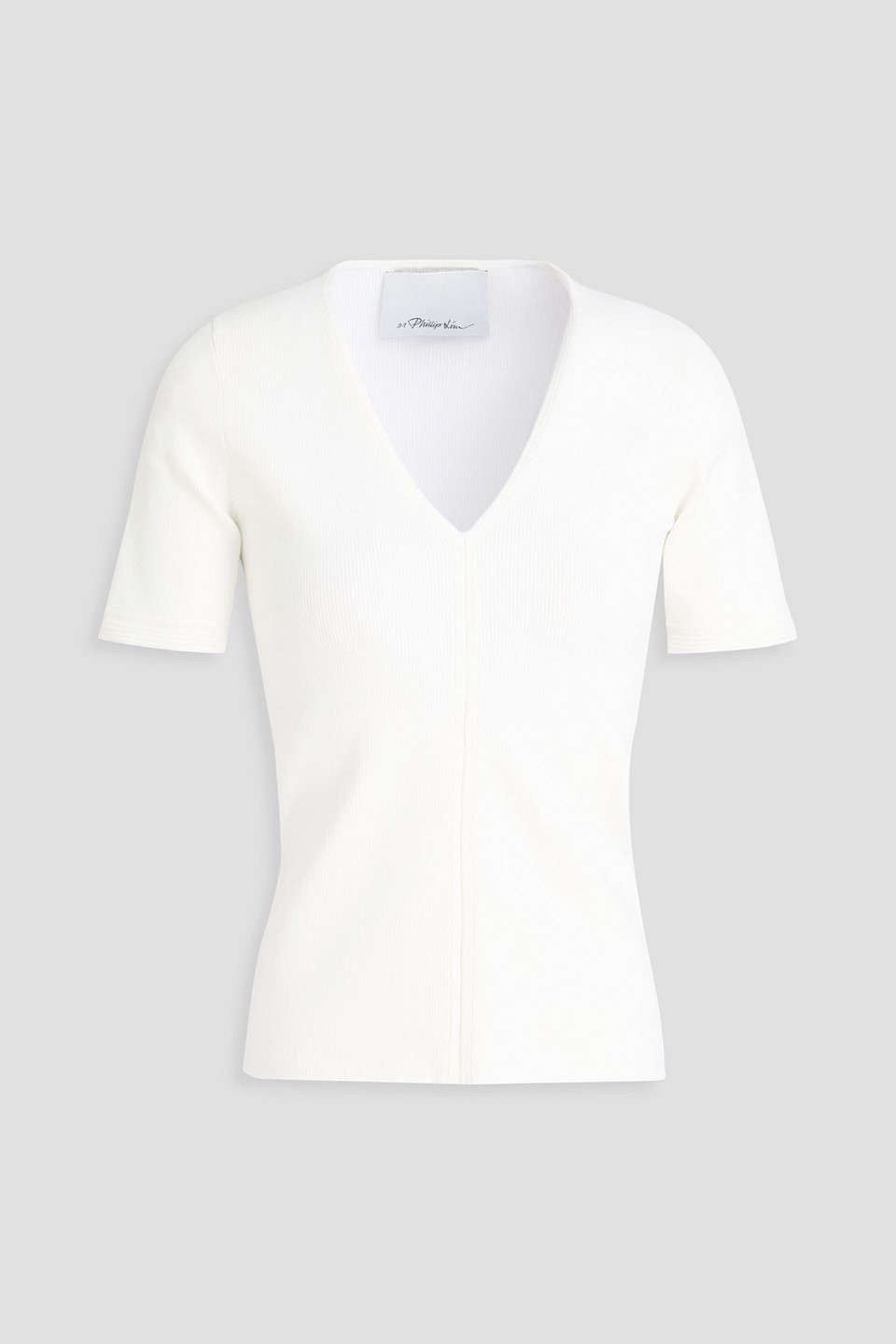 3.1 Phillip Lim Ribbed-knit Top In White