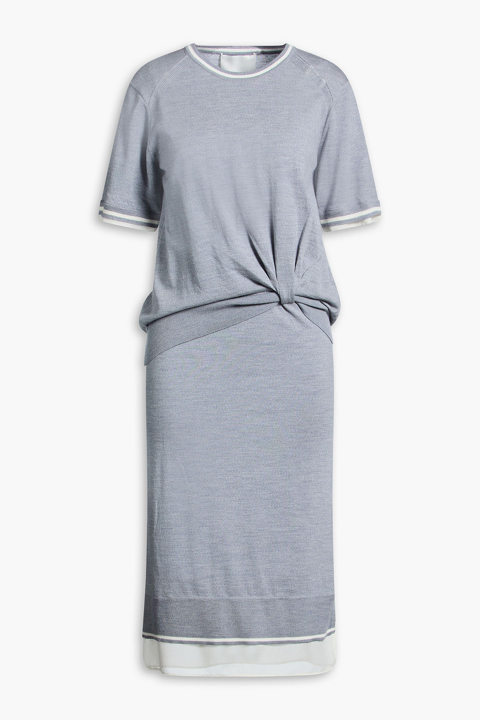 3.1 phillip lim - twisted wool dress - gray - xs