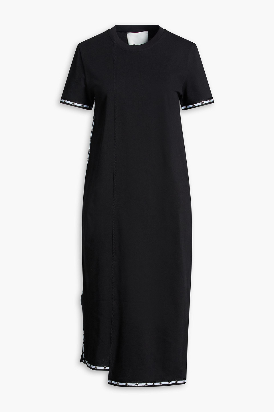 3.1 phillip lim - eyelet-embellished cotton-jersey dress - black - s