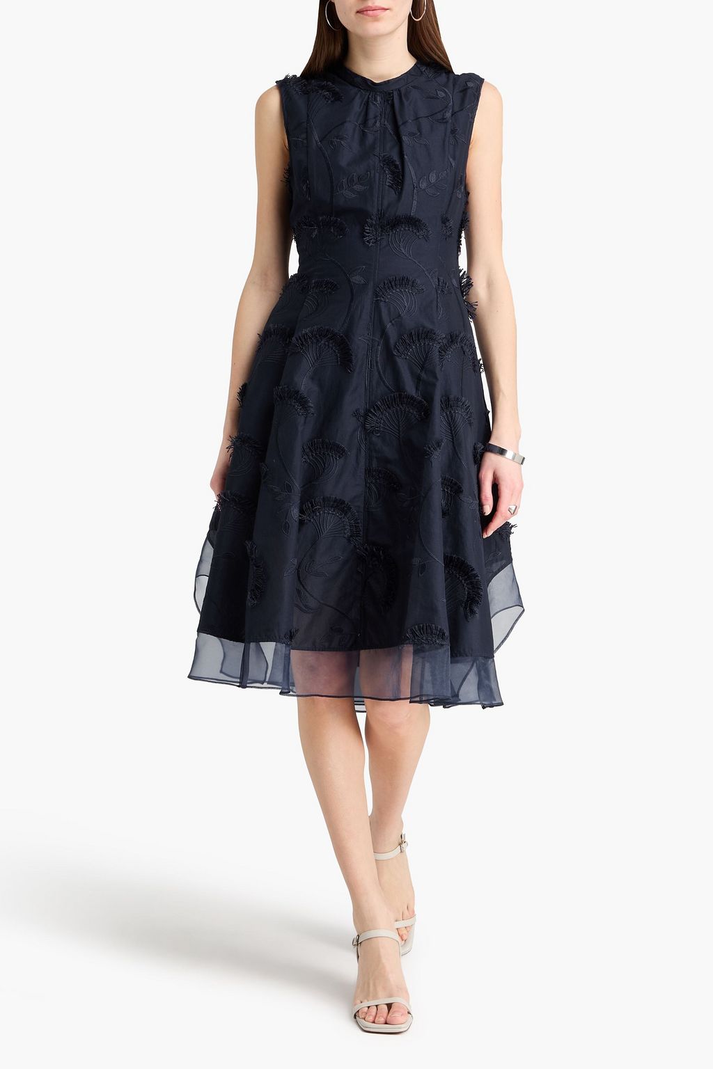 3.1 PHILLIP LIM Corded lace and cotton-twill dress | THE OUTNET