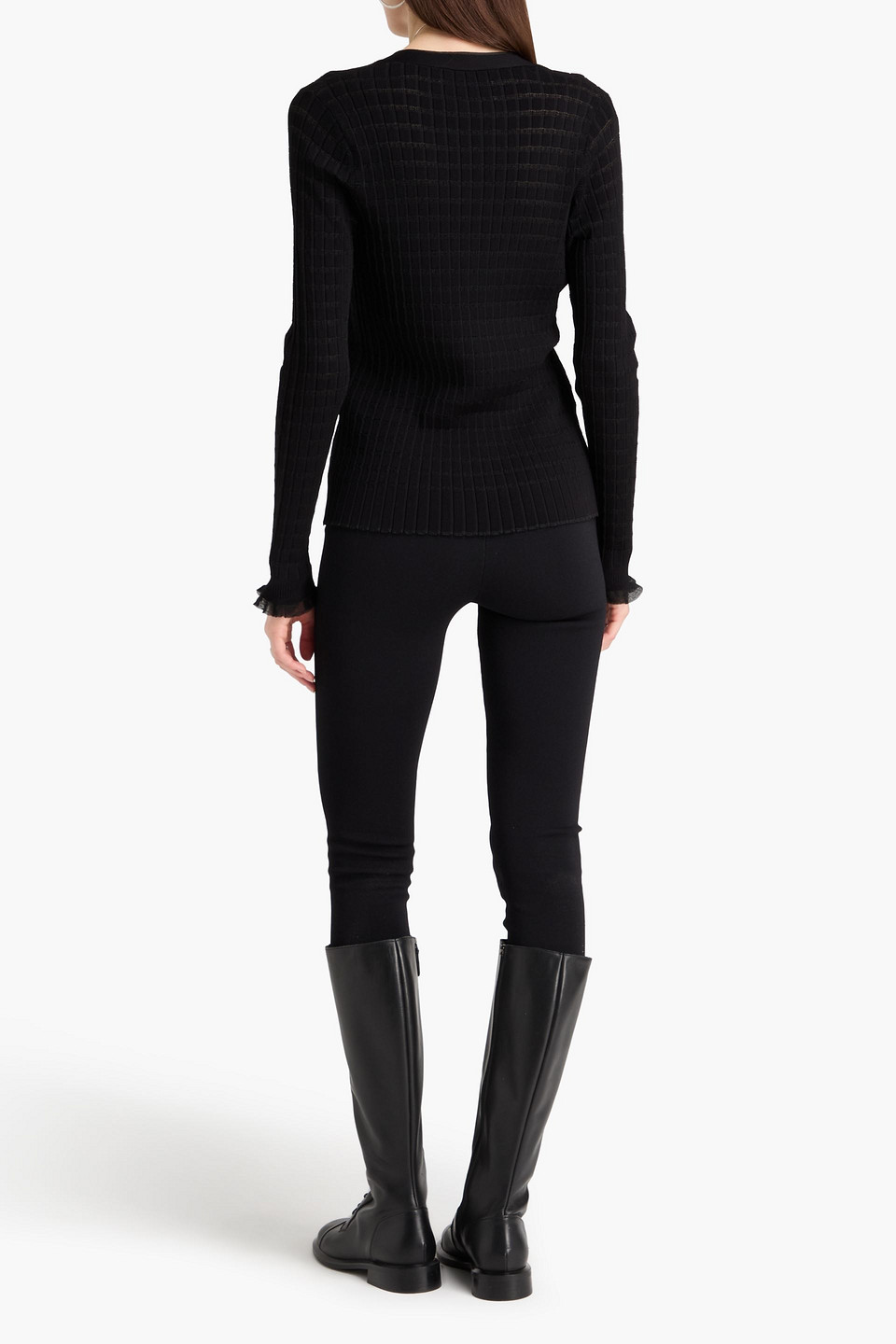  3.1 Phillip Lim - Cardigan Aus Rippstrick - Schwarz - Xs 