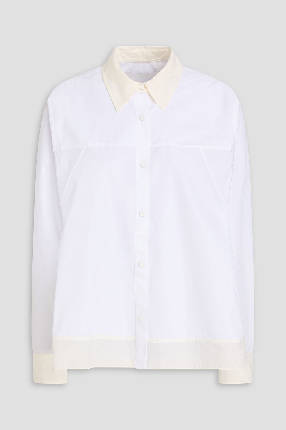 3.1 Phillip Lim Cotton And Silk-blend Poplin Shirt In White