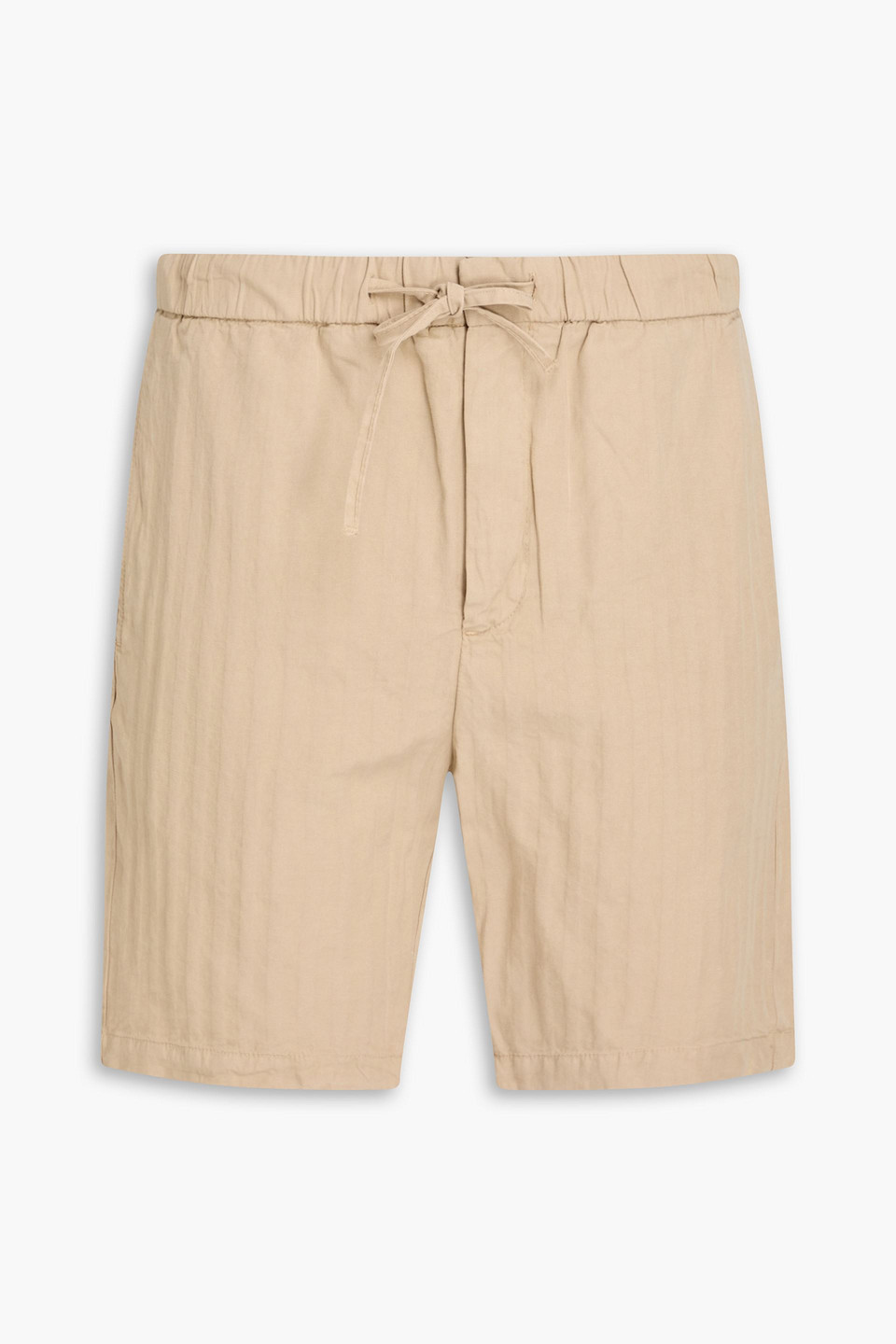 frescobol carioca - felipe herringbone lyocell, linen and cotton-blend shorts - neutral - 28