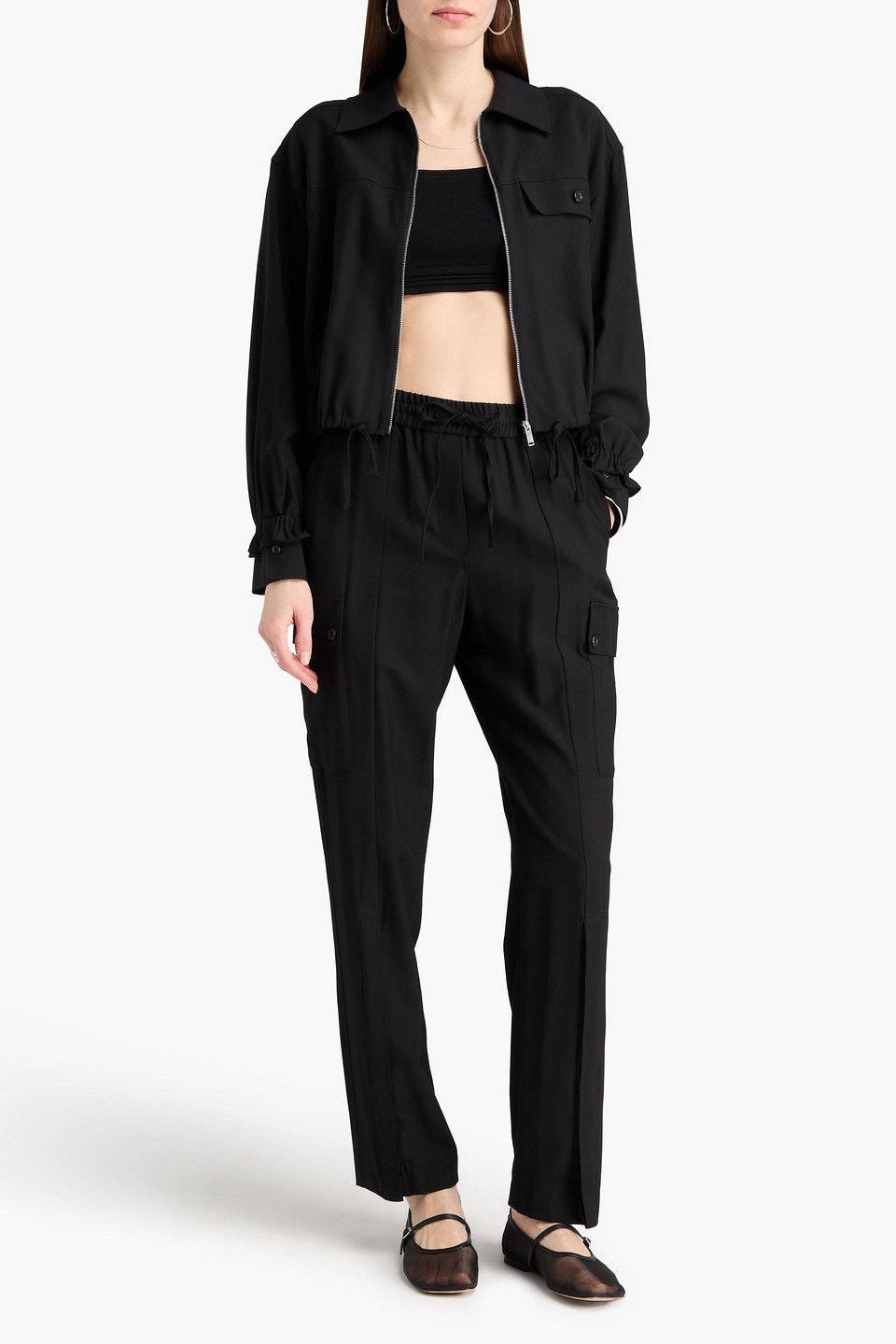  3.1 Phillip Lim - Wool-blend Cargo Pants - Black - Xs 