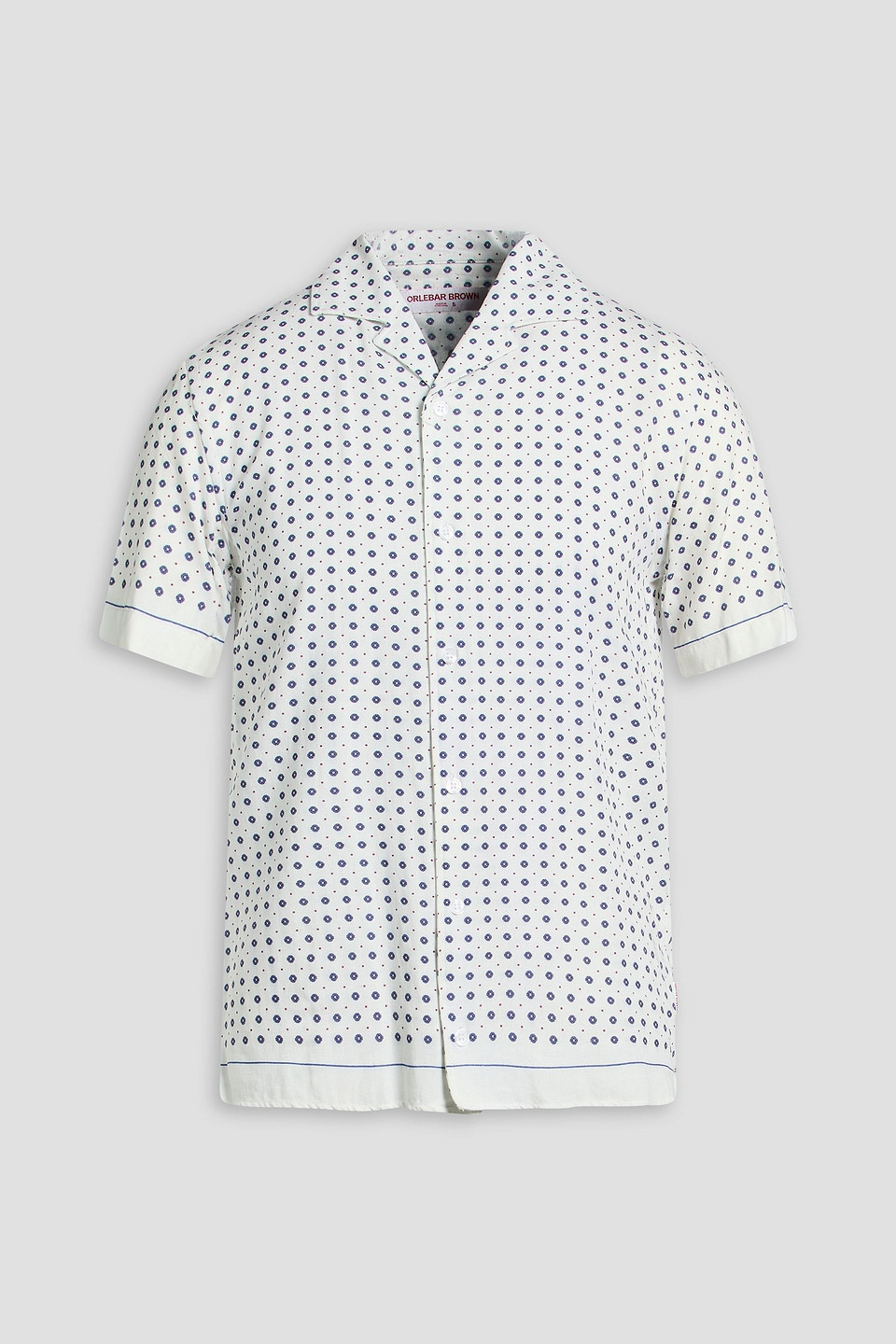 orlebar brown - hibbert floral-print woven shirt - white - s