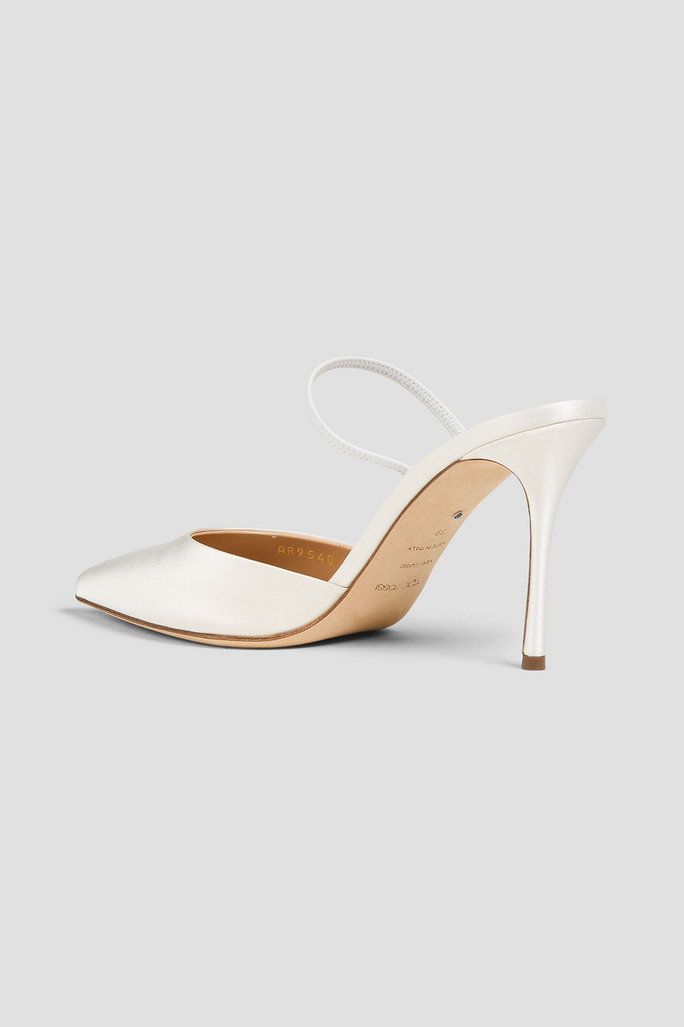  Sergio Rossi - Mules Aus Satin - Weiß - Eu 36.5 