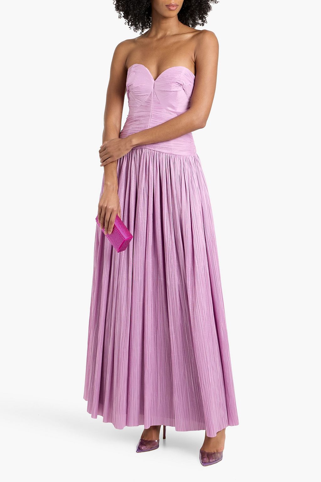 knee length dresses for ladies Reagan Black Taffeta Square-Neck Tiered Midaxi-Dress main image 1