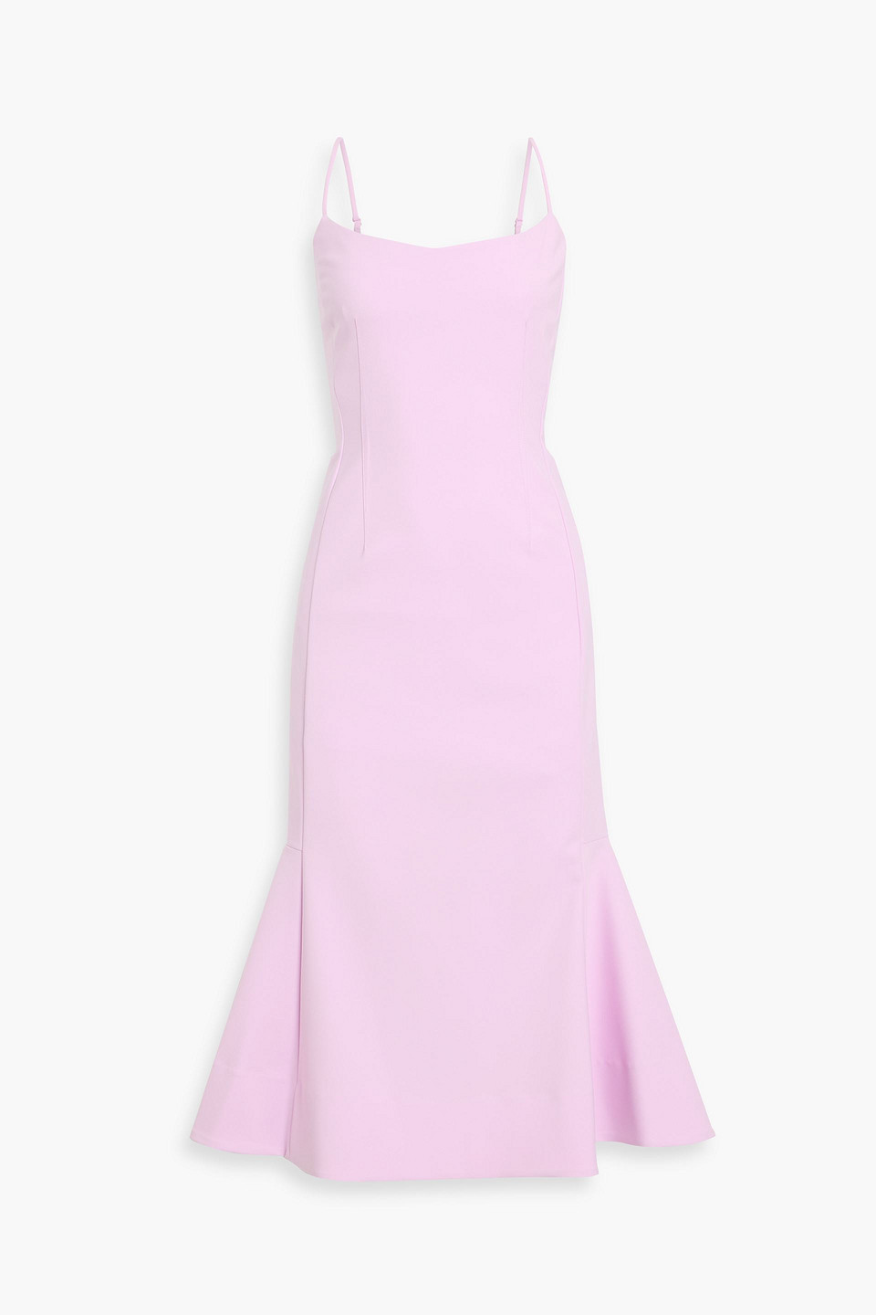 simkhai - dalia fluted stretch-crepe midi dress - purple - us 0