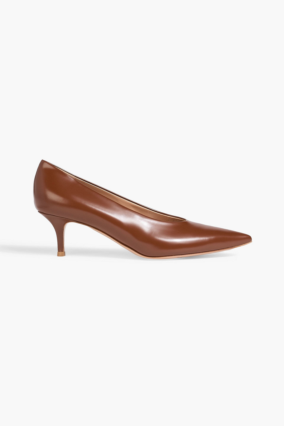 Gianvito Rossi Robbie 55 Leather Pumps In Brown