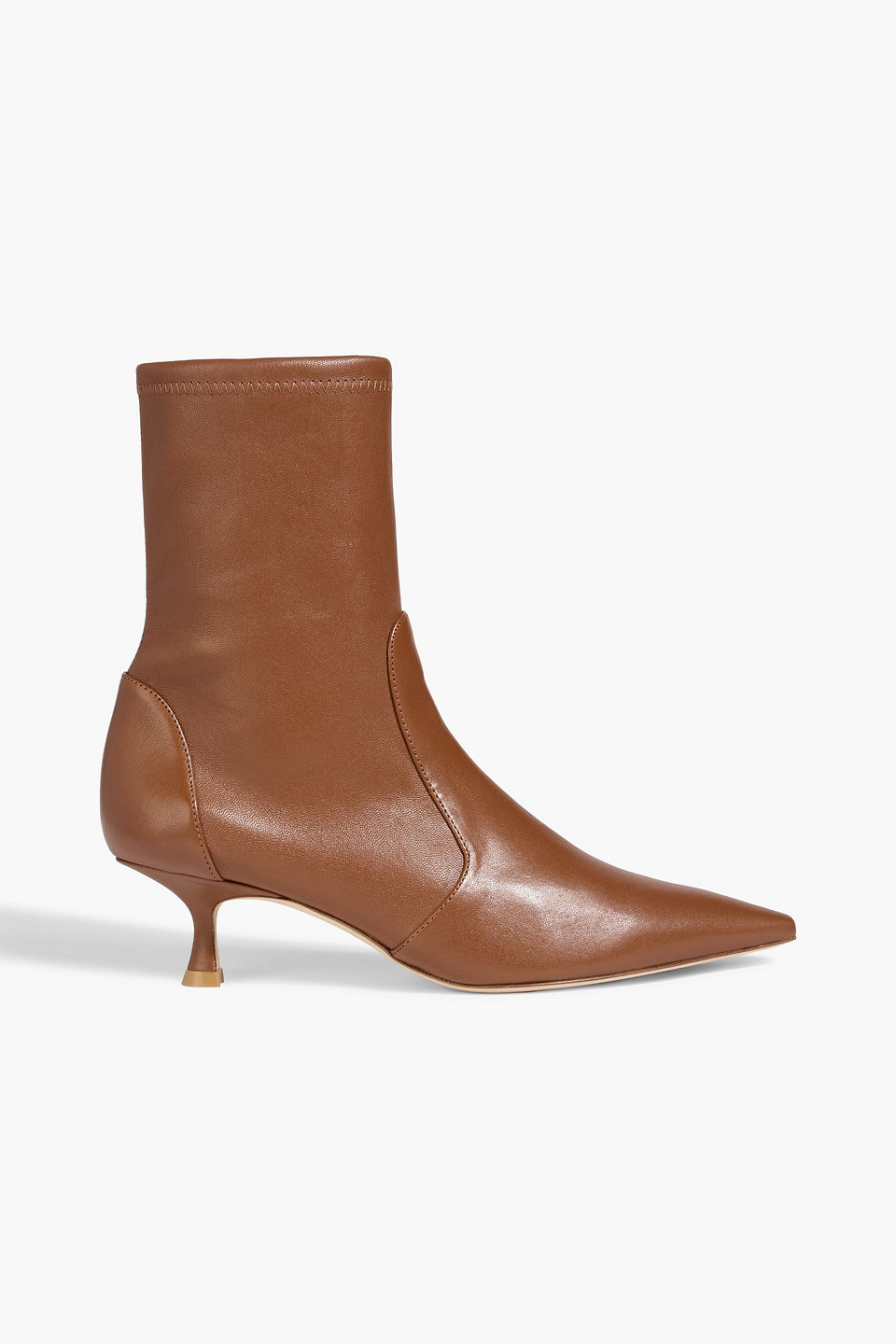 Stuart Weitzman Naomi 50 Leather Ankle Boots In Brown