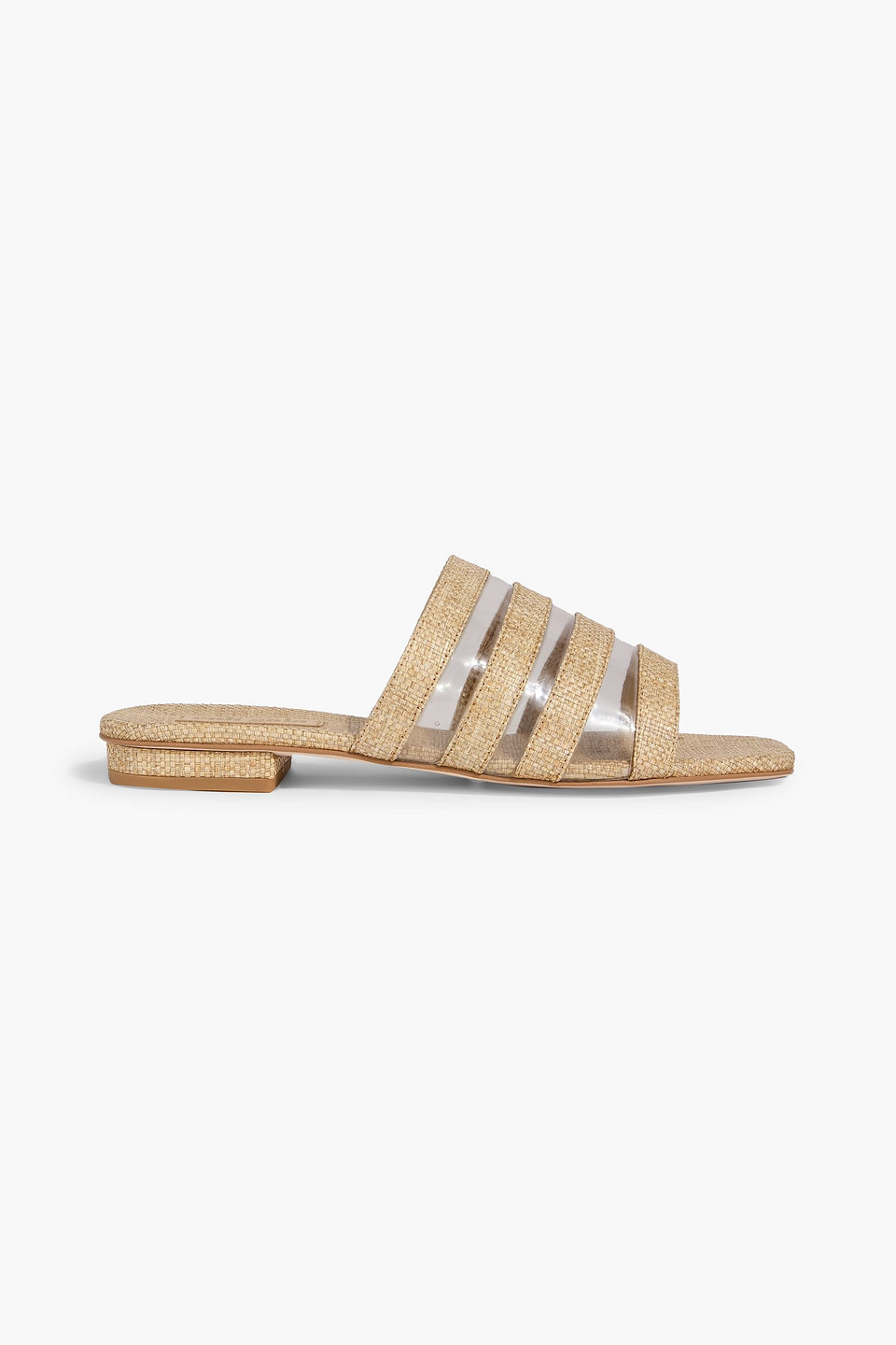 cult gaia - sarelle raffia and pvc sandals - neutral - eu 37