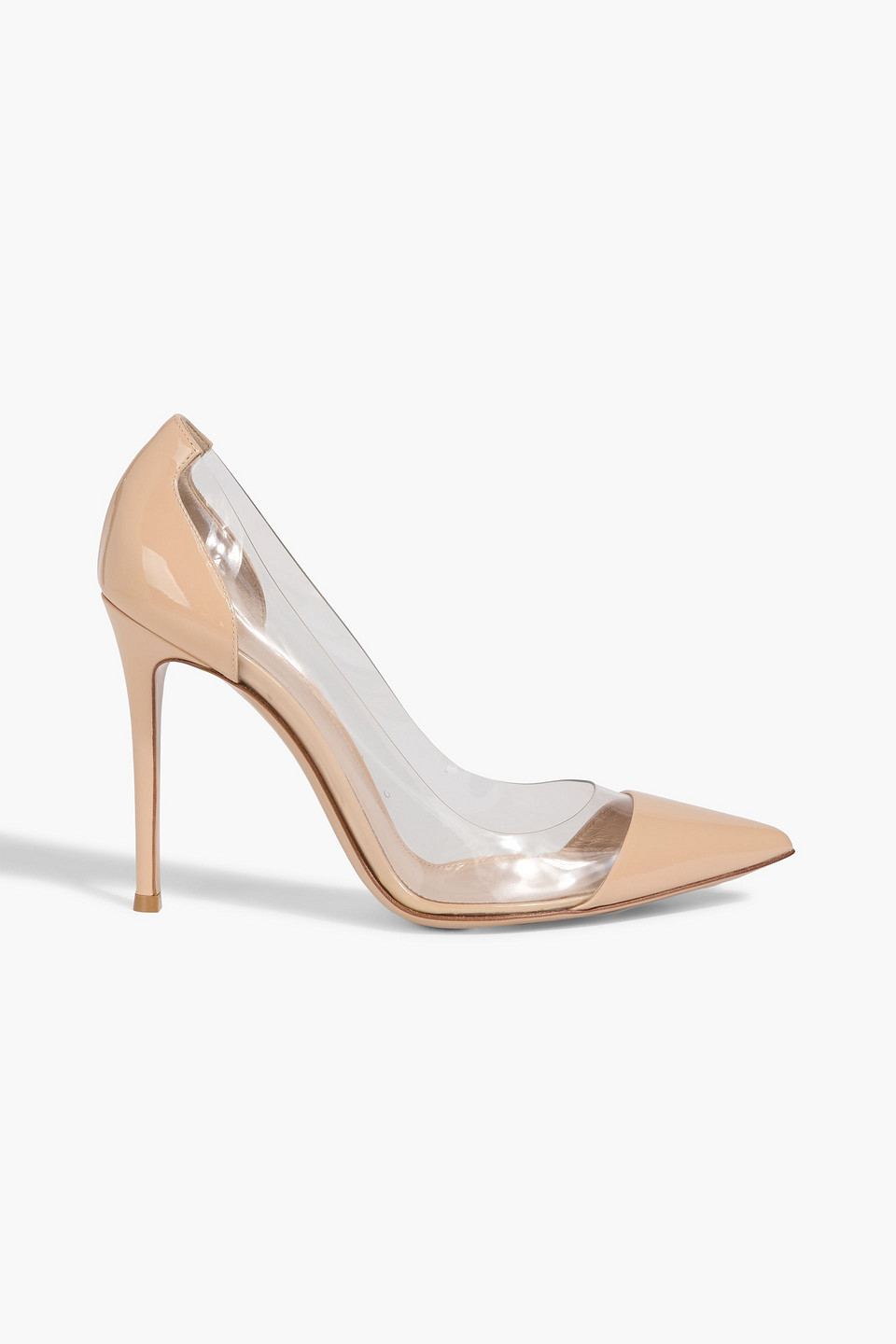 gianvito rossi - plexi pvc and leather pumps - neutral - eu 42