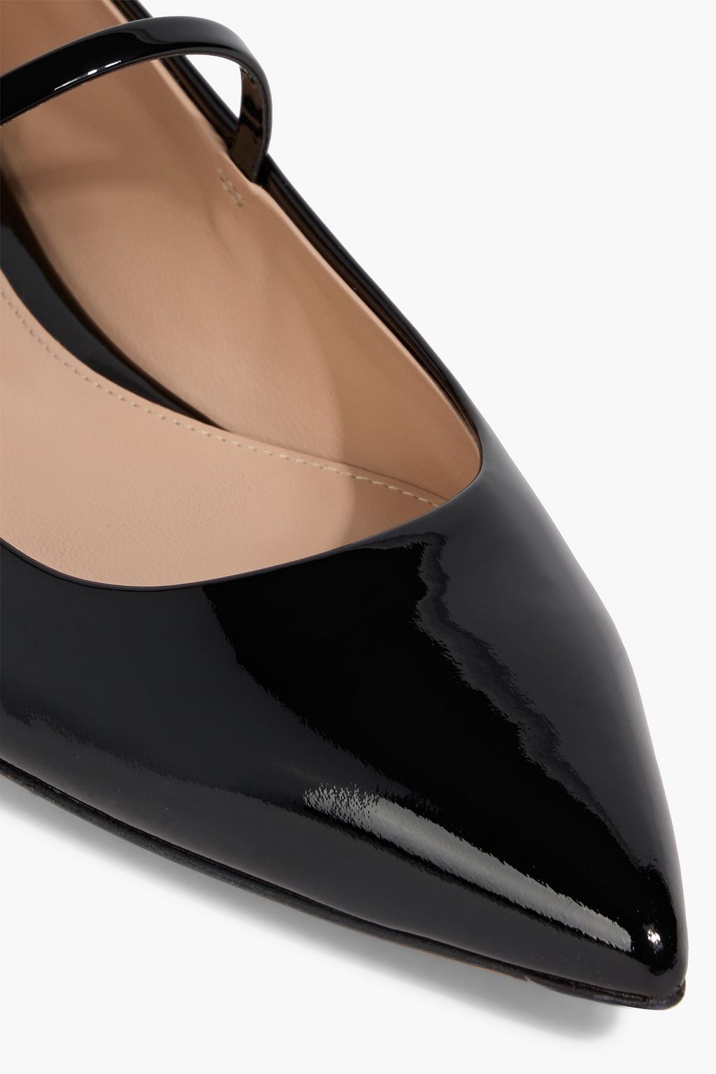 GIANVITO ROSSI Ribbon Jane patent-leather Mary Jane flats | THE OUTNET