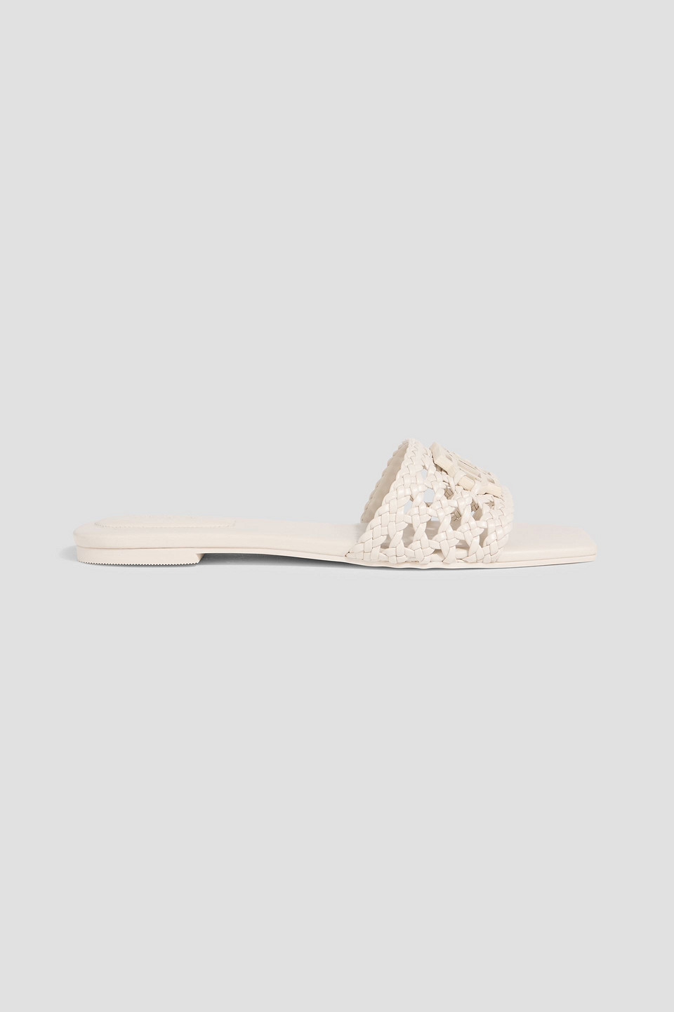 simkhai - dion embellished woven slides - white - eu 36